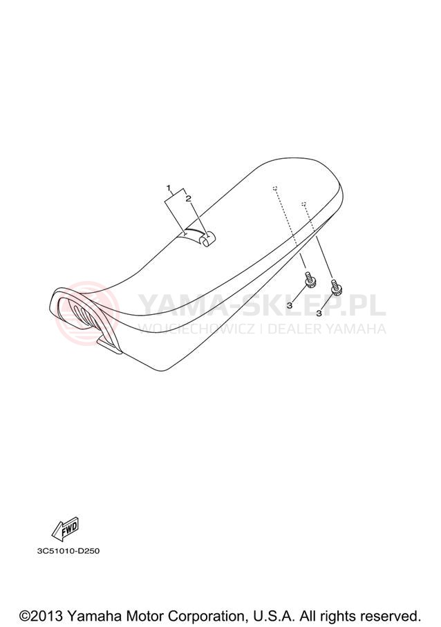 Schemat "siedzenie" do Yamaha XT250 XT250X/XT250XC