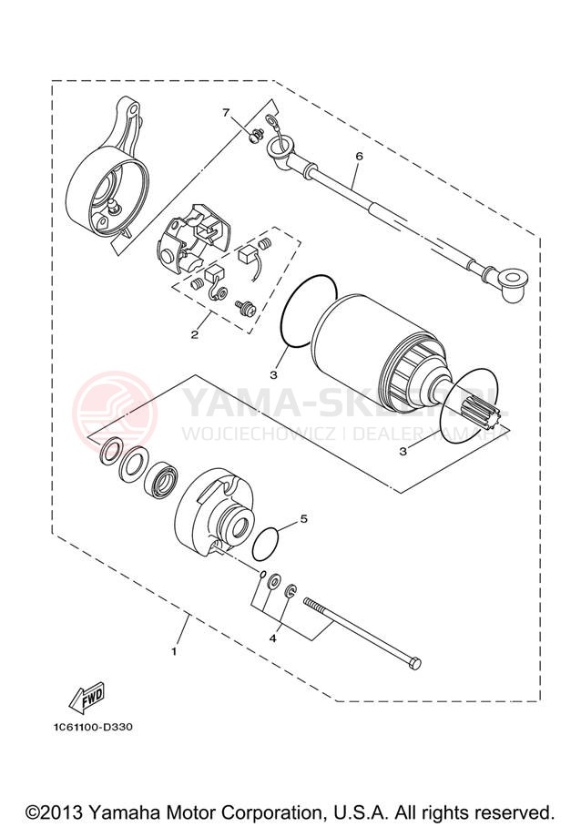 Schemat "rozrusznik" do Yamaha TT-R230 TTR230V