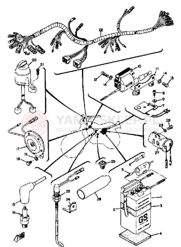 Schemat "układ elektryczny" do Yamaha AT3_CT3 AT2/CT2