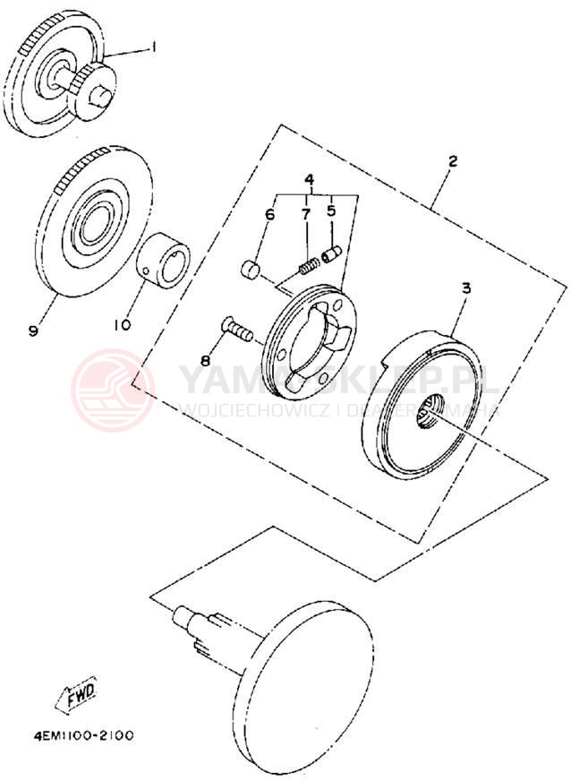 Schemat "rozrusznik" do Yamaha BADGER YFM80D