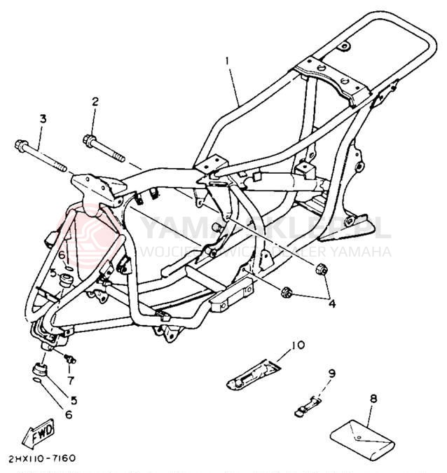 Schemat "rama" do Yamaha CHAMP YFM100U