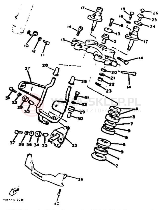 Schemat "Półki zawieszenia" do Yamaha XJ750J