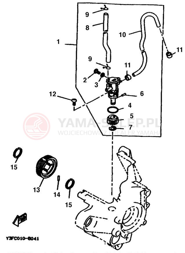 Schemat "Pompa olejowa" do Yamaha ZUMA II CW50J