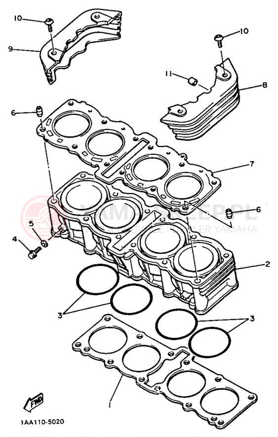 Schemat "cylinder" do Yamaha MAXIM X XJ700XNC/XJ700XN