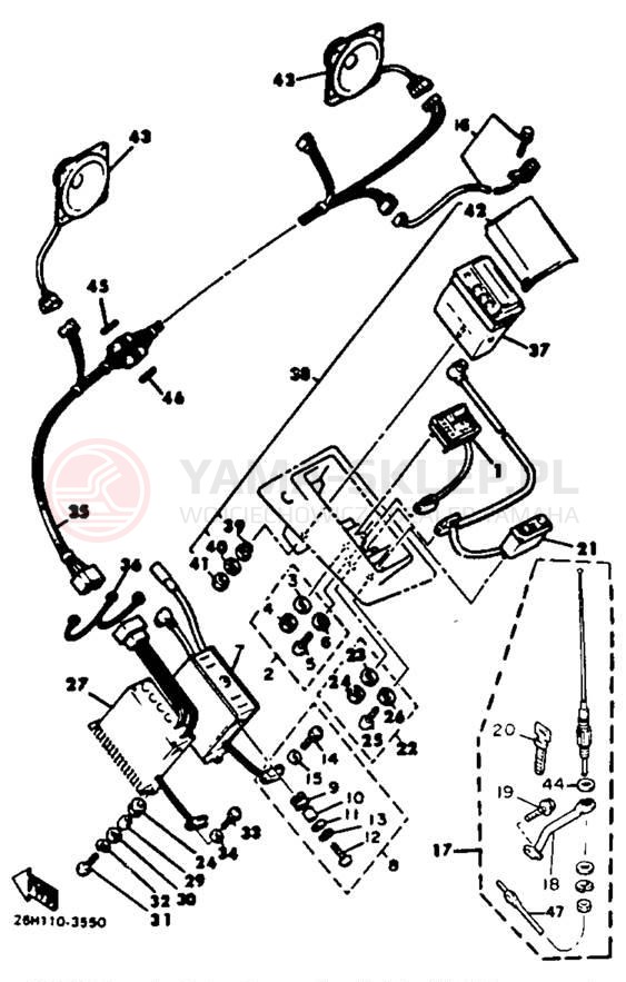 Schemat "Audio" do Yamaha XVZ12L/XVZ12KC2