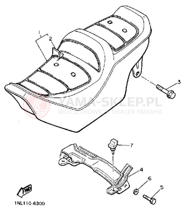Schemat "siedzenie" do Yamaha XVZ13U/XVZ13UC