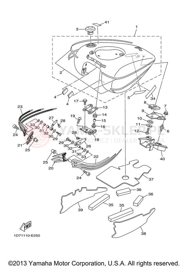 Schemat "zbiornik paliwa" do Yamaha STRATOLINER XV19CTV/XV19CTVC