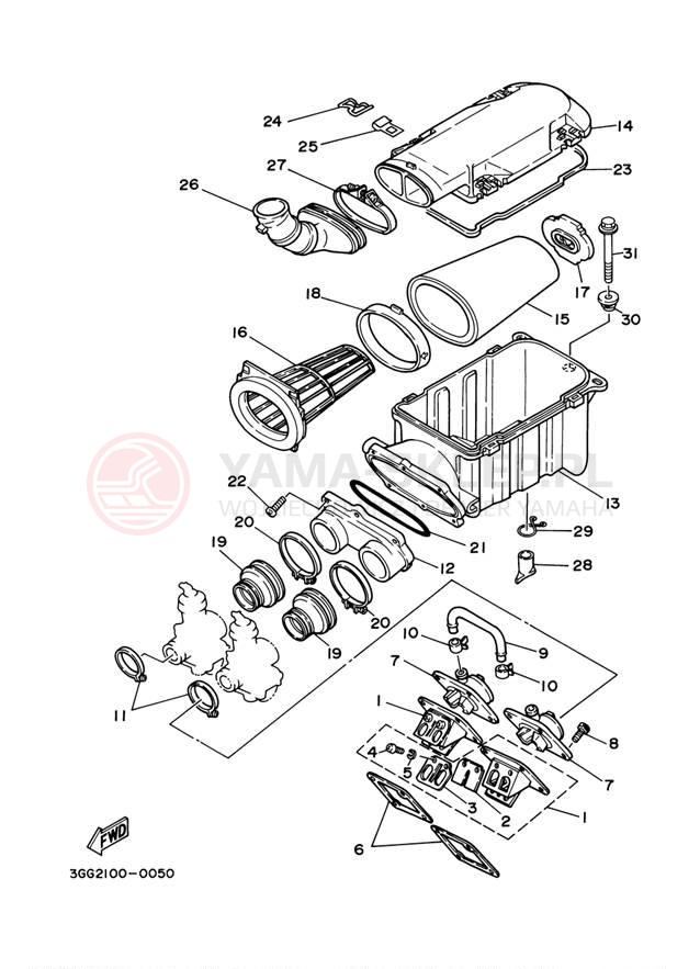 Schemat "Wtrysk paliwa" do Yamaha BANSHEE YFZ350N