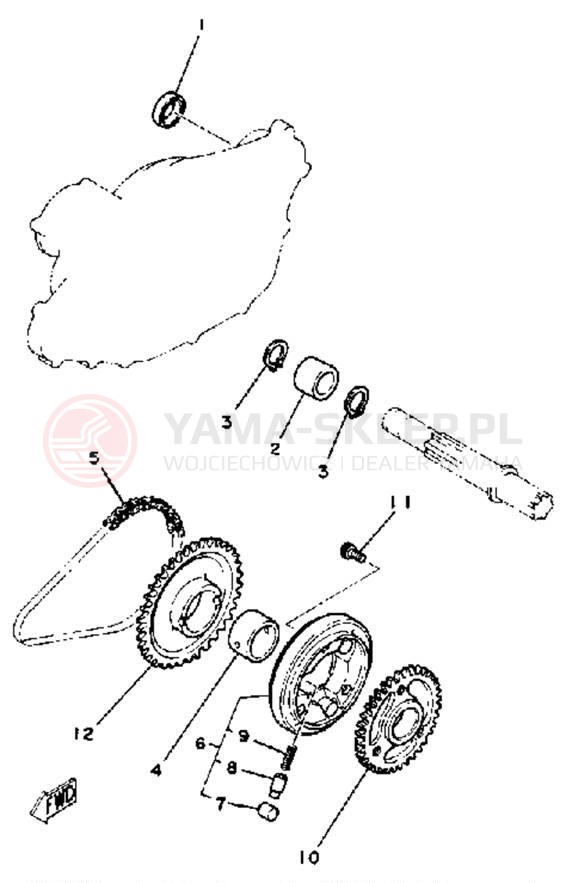 Schemat "rozrusznik" do Yamaha SR250H