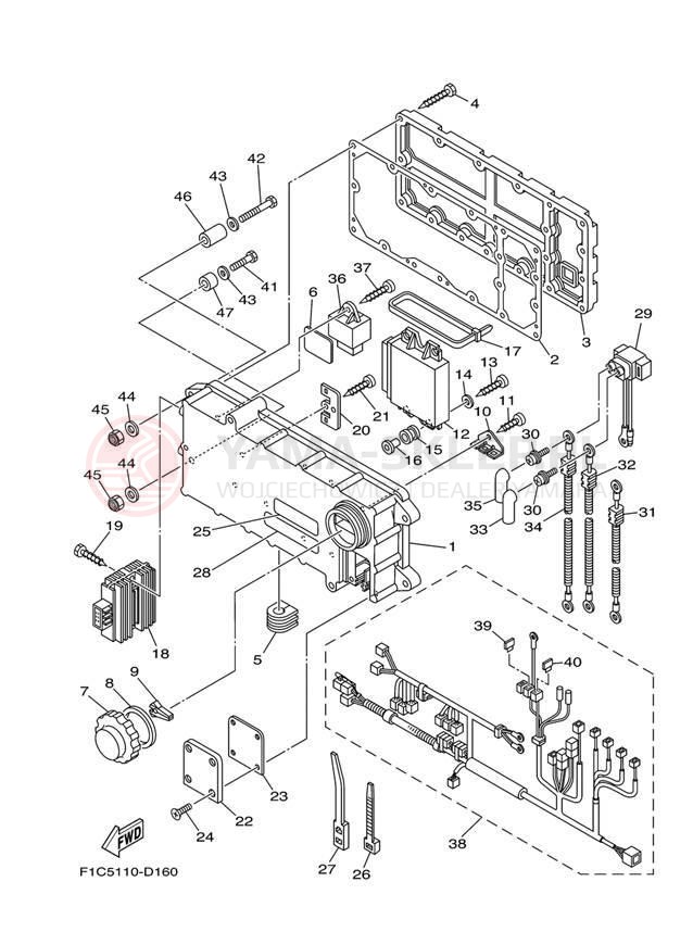 Schemat "układ elektryczny" do Yamaha SR230 SRT1000D