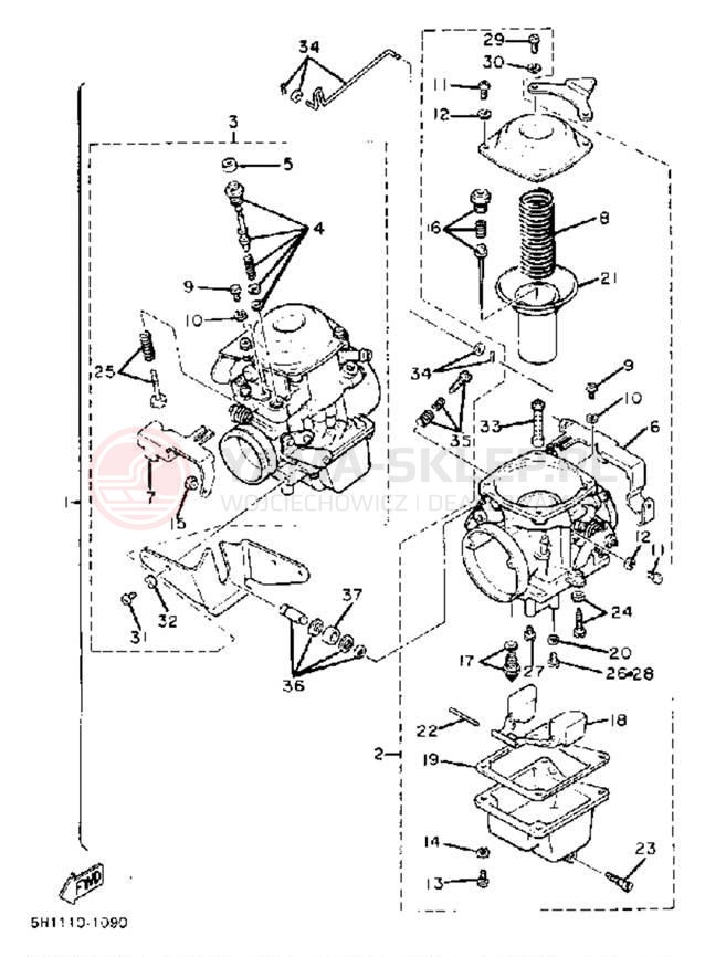 Schemat "Gaźnik" do Yamaha XV920RH