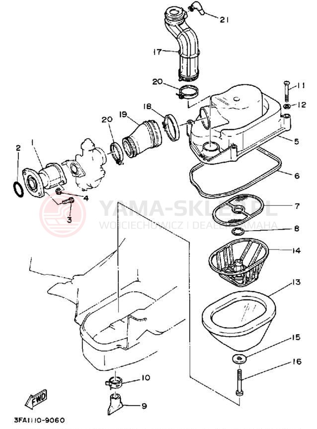 Schemat "Filtr powietrza" do Yamaha BREEZE YFA1W