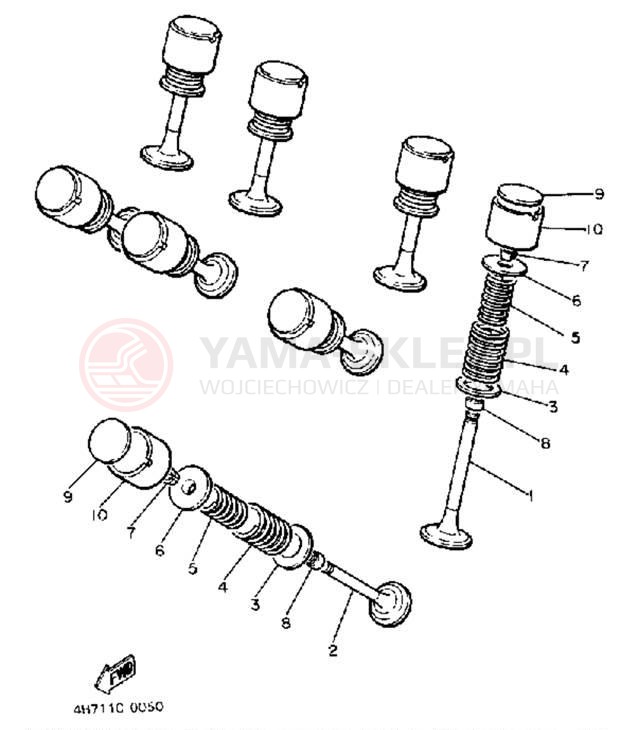 Schemat "zawory" do Yamaha XJ650RJ