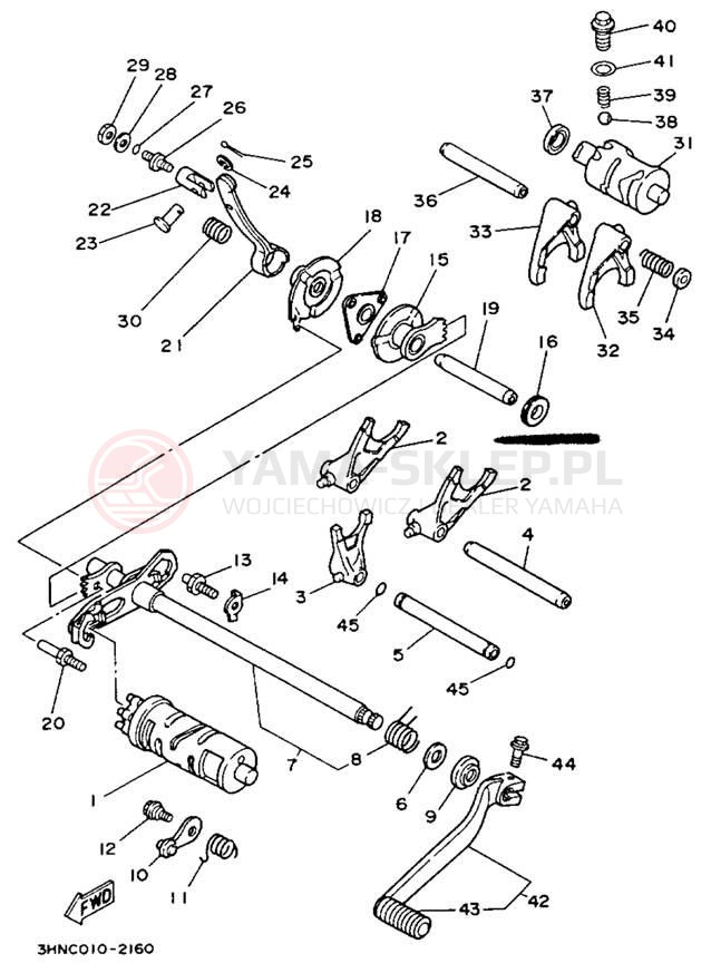 Schemat "Wodziki, automat" do Yamaha BIG BEAR 4WD YFM350FWE