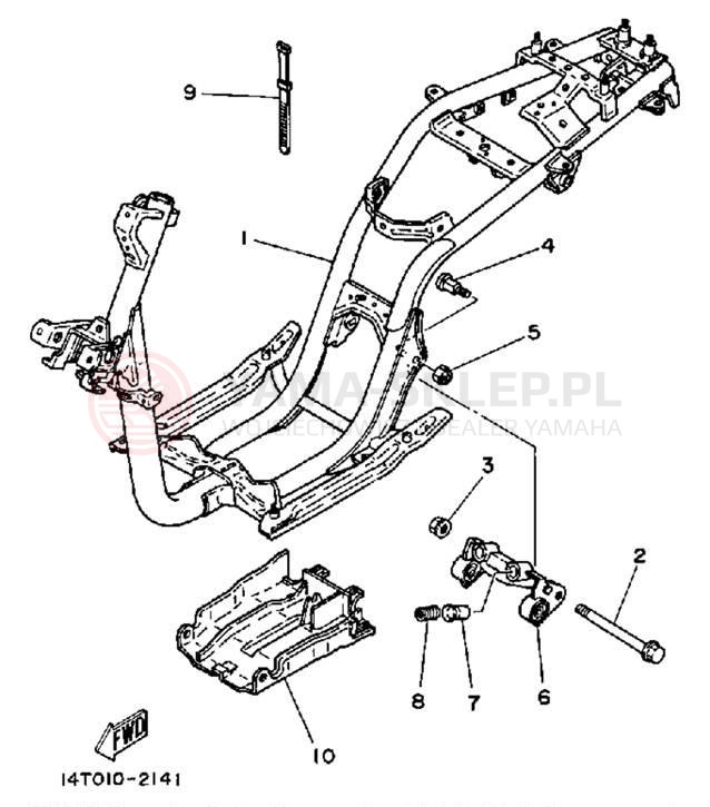Schemat "rama" do Yamaha RIVA 50 CA50K