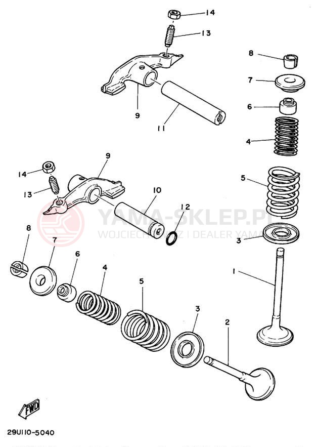 Schemat "zawory" do Yamaha YFB250G_MNH