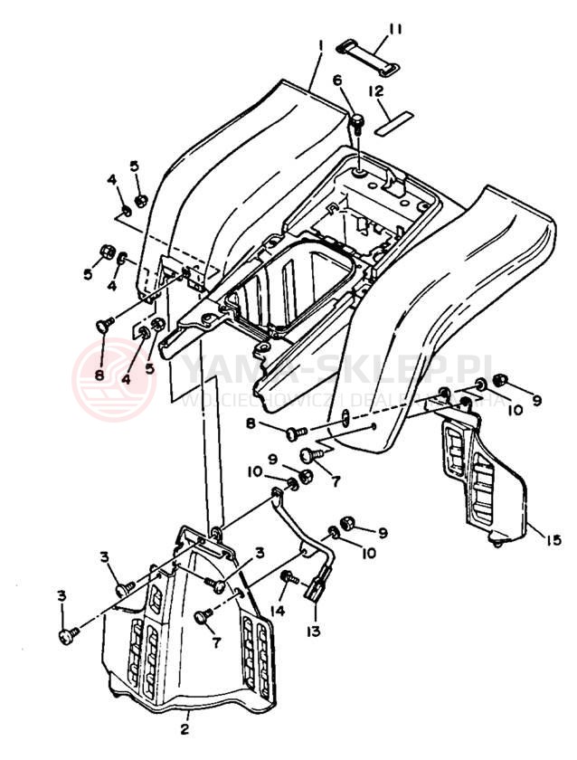 Schemat "Tylny błotnik" do Yamaha BLASTER YFS200B_MN
