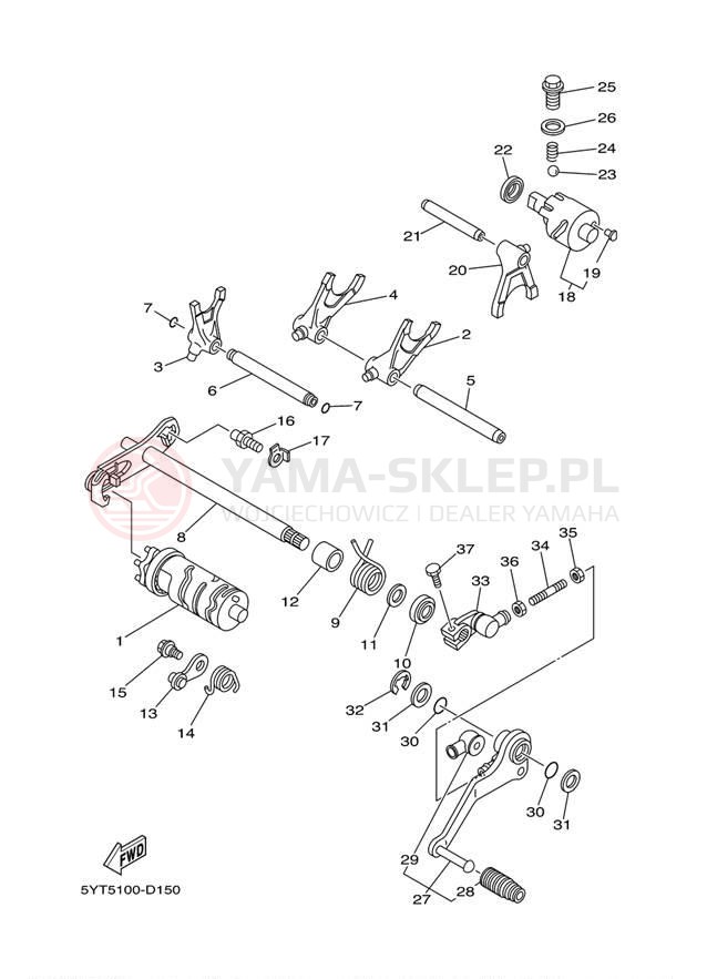 Schemat "Wodziki, automat" do Yamaha RAPTOR 350 YFM350RV