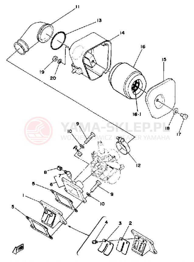 Schemat "Wtrysk paliwa" do Yamaha MX80H