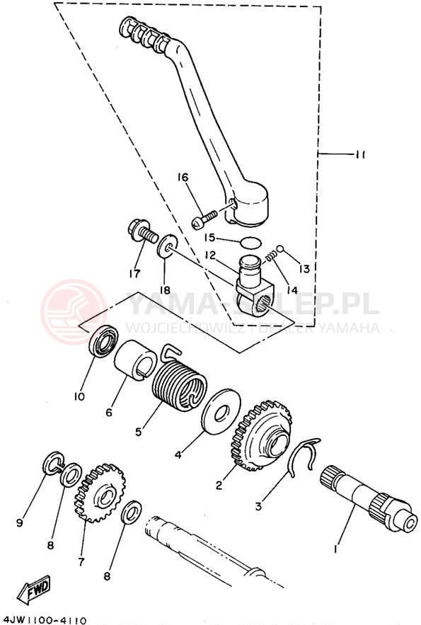Schemat "rozrusznik" do Yamaha WR250ZG