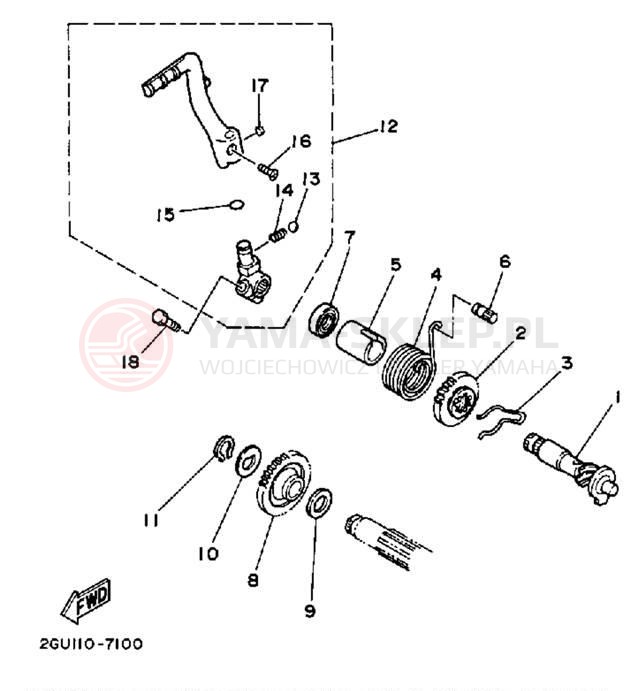 Schemat "rozrusznik" do Yamaha YFZ350T