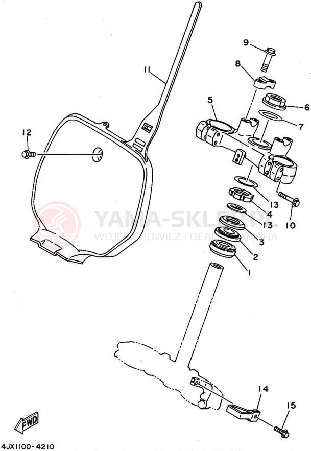 Schemat "Półki zawieszenia" do Yamaha WR250ZG