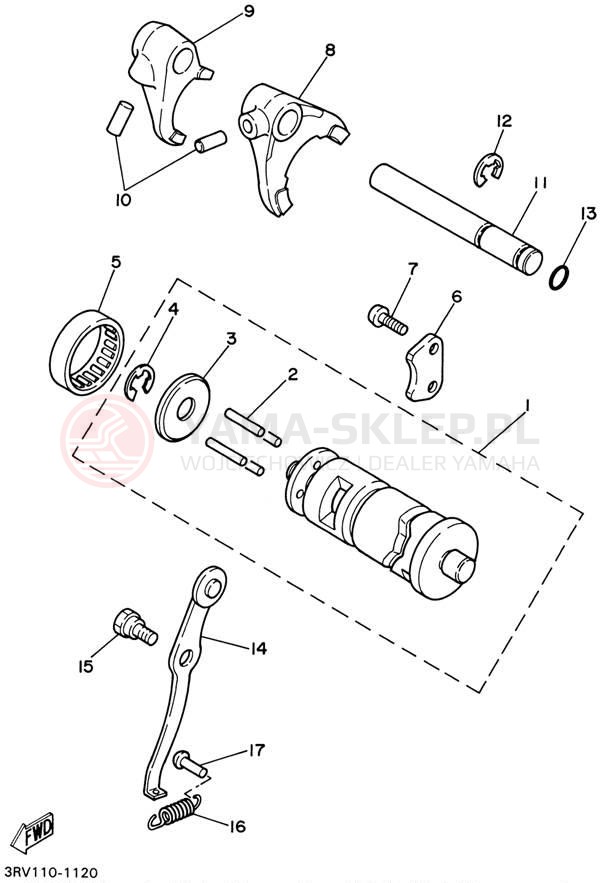 Schemat "Wodziki, automat" do Yamaha YZINGER PW80N1