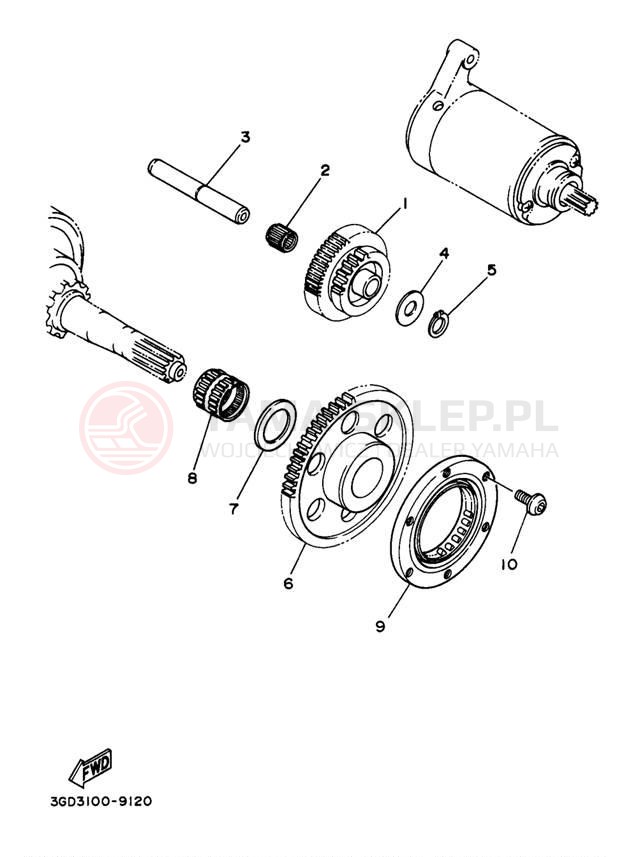 Schemat "rozrusznik" do Yamaha WARRIOR YFM350XJ/YFM350XJ_M