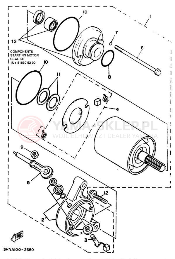 Schemat "rozrusznik" do Yamaha BIG BEAR 4WD YFM350FWE_