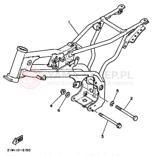 Schemat "rama" do Yamaha Y-ZINGER PW80K
