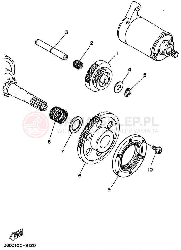Schemat "rozrusznik" do Yamaha BIG BEAR 4WD YFM350FWF
