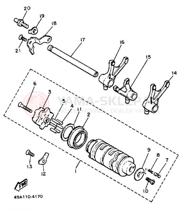 Schemat "Wodziki, automat" do Yamaha RADIAN YX600S/YX600SC