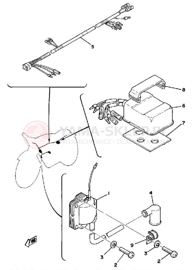 Schemat "układ elektryczny" do Yamaha IT250E/IT400E