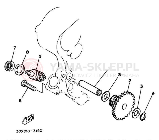 Schemat "Tryby licznika" do Yamaha XT350D/XT350DC