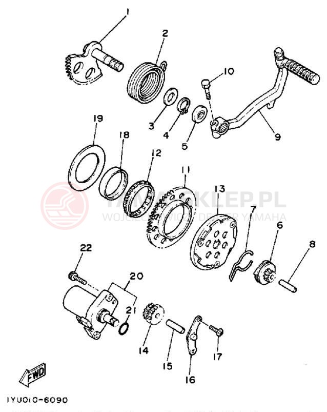 Schemat "rozrusznik" do Yamaha SH50EMT/SH50T
