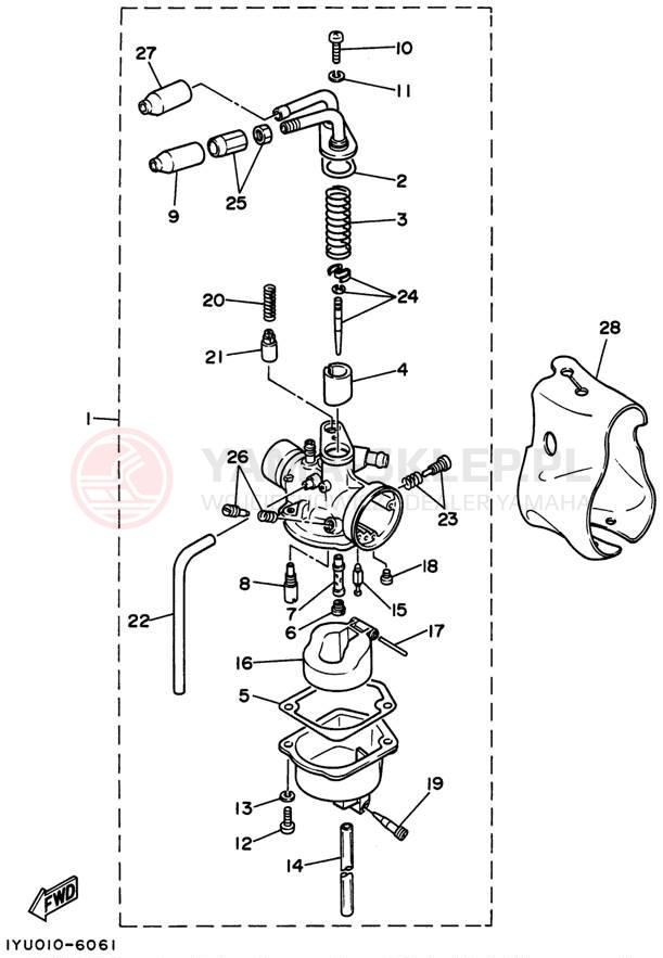 Schemat "Gaźnik" do Yamaha RAZZ SH50K