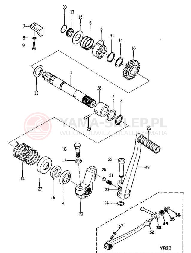Schemat "kopniak" do Yamaha YR1