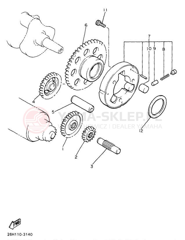 Schemat "rozrusznik" do Yamaha V-MAX 1200 VMX12H/VMX12HC