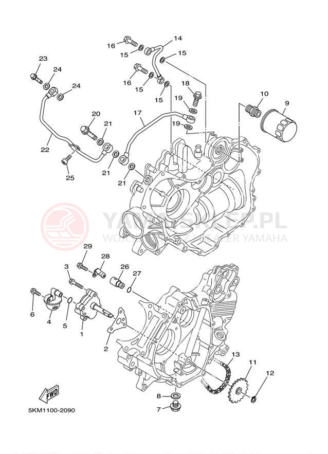 Schemat "Pompa olejowa" do Yamaha GRIZZLY 660 HUNTER YFM66FAHT