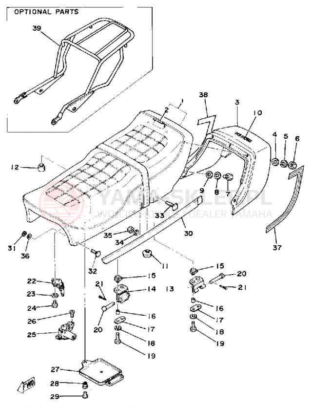Schemat "siedzenie" do Yamaha XS400D