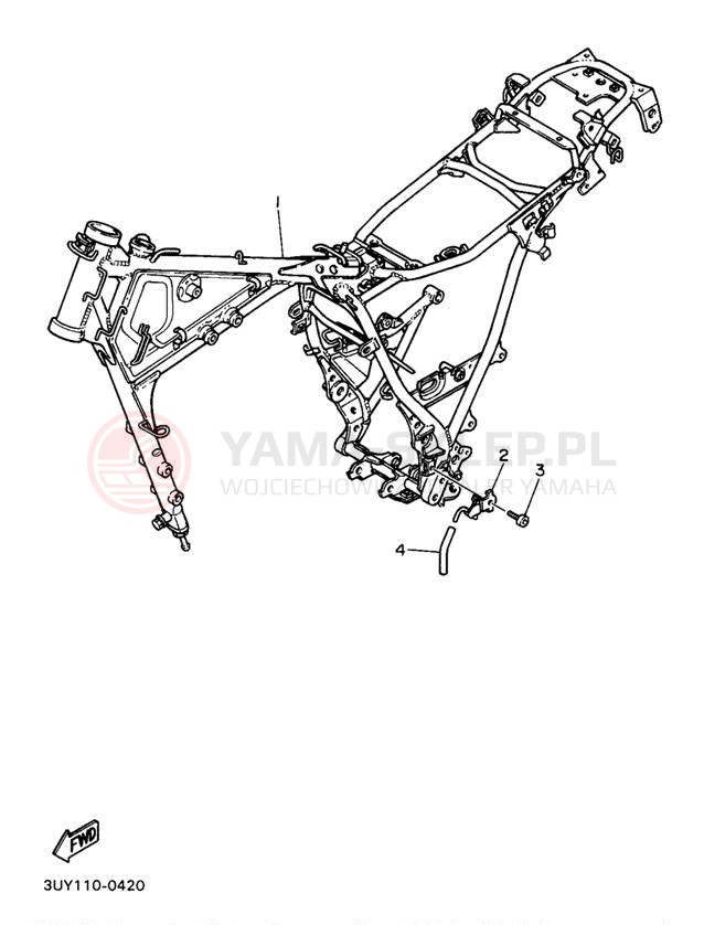 Schemat "rama" do Yamaha XT600EEC/XT600EE