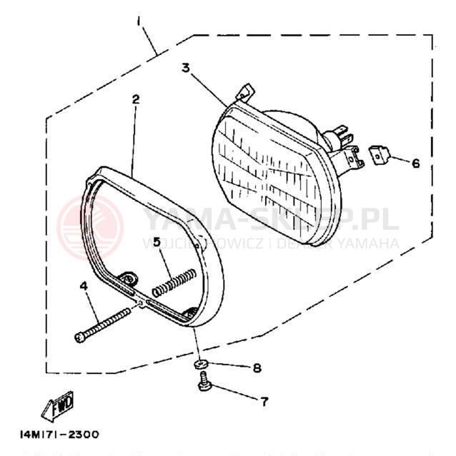 Schemat "Lampa przód" do Yamaha RIVA 80 CV80S