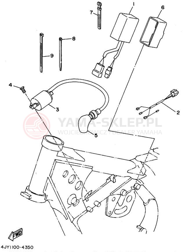 Schemat "układ elektryczny" do Yamaha YZ125F1