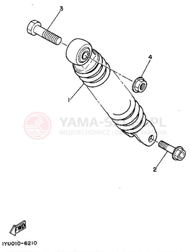 Schemat "zawieszenie tył" do Yamaha RAZZ SH50W/SH50MW