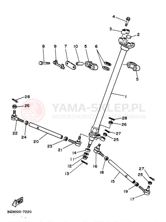 Schemat "Półki zawieszenia" do Yamaha WARRIOR YFM350XJ/YFM350XJ_M