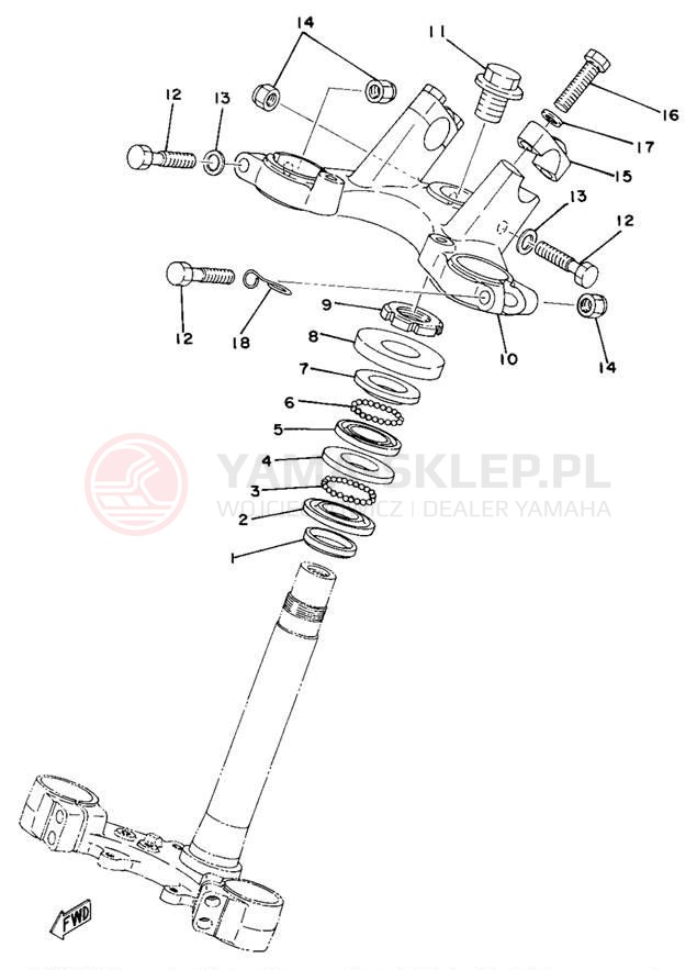 Schemat "Półki zawieszenia" do Yamaha DT400D/DT250D