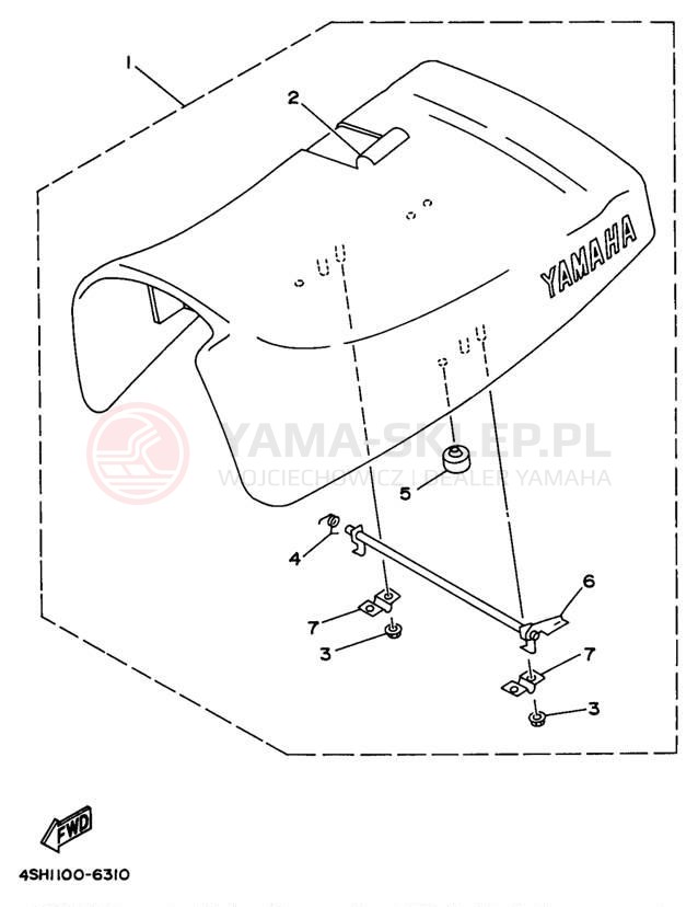 Schemat "siedzenie" do Yamaha KODIAK 4WD YFM400FWH