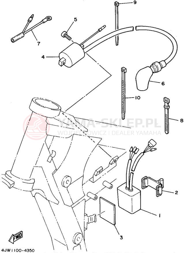 Schemat "układ elektryczny" do Yamaha WR250ZG