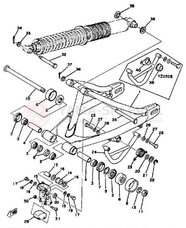 Schemat "wahacz" do Yamaha YZ250C