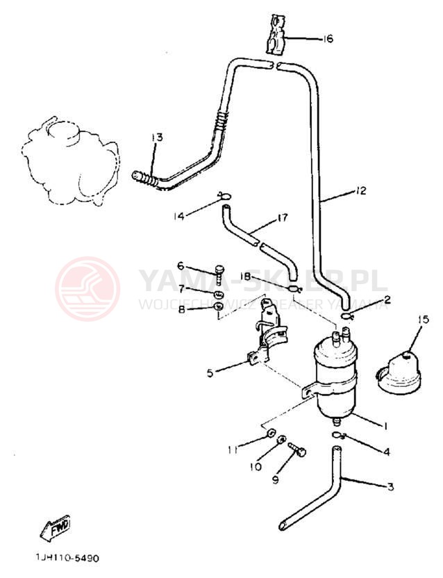 Schemat "Zbiornik paliwa" do Yamaha V MAX 1200 VMX12N/VMX12NC